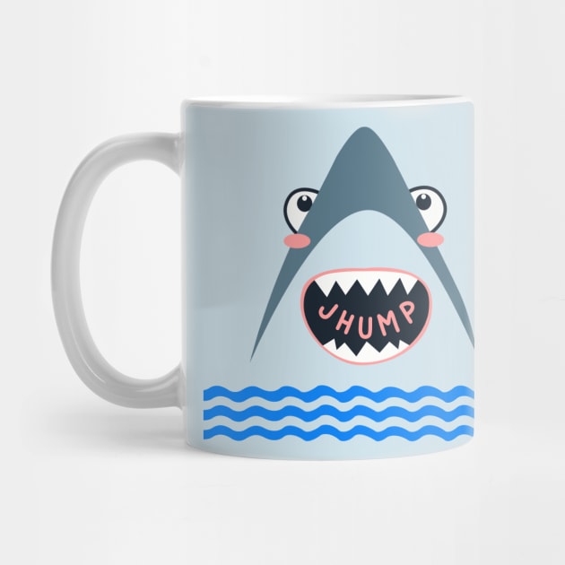 funny shark - simple humor design by teemarket